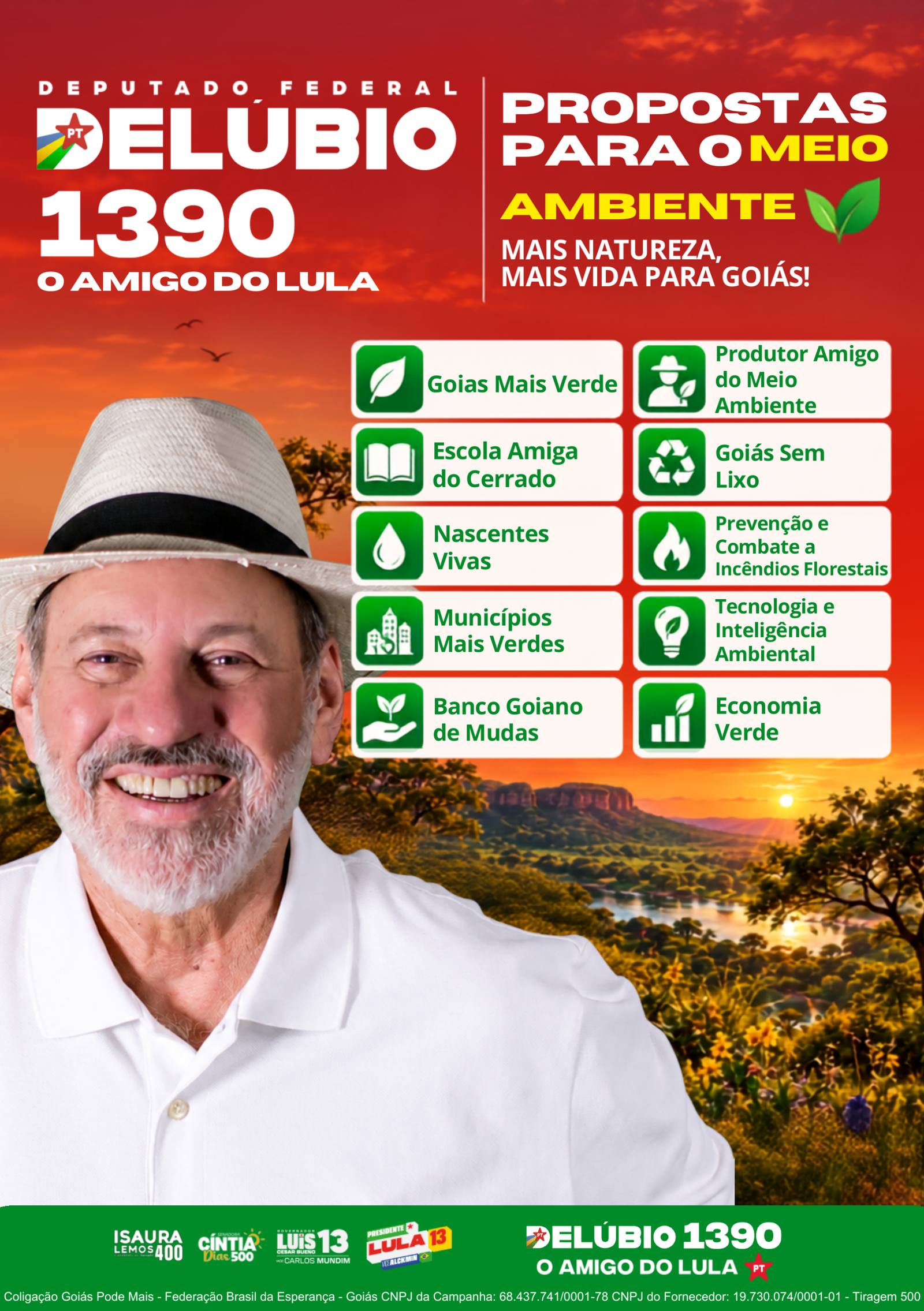 Propostas de Delúbio 1390 para o meio ambiente